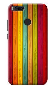 Multicolor Wooden Mi A1 Back Cover