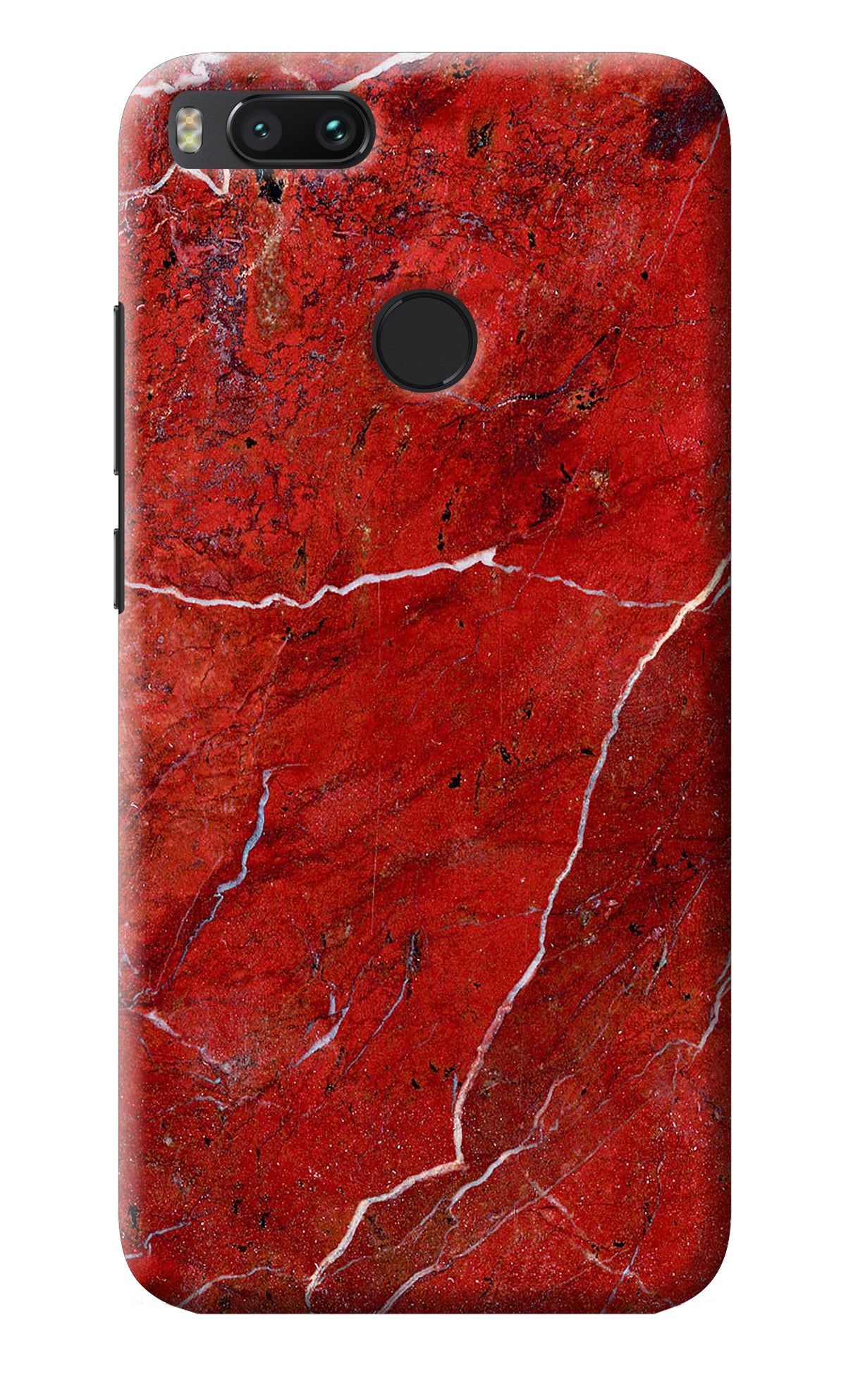 Red Marble Design Mi A1 Back Cover