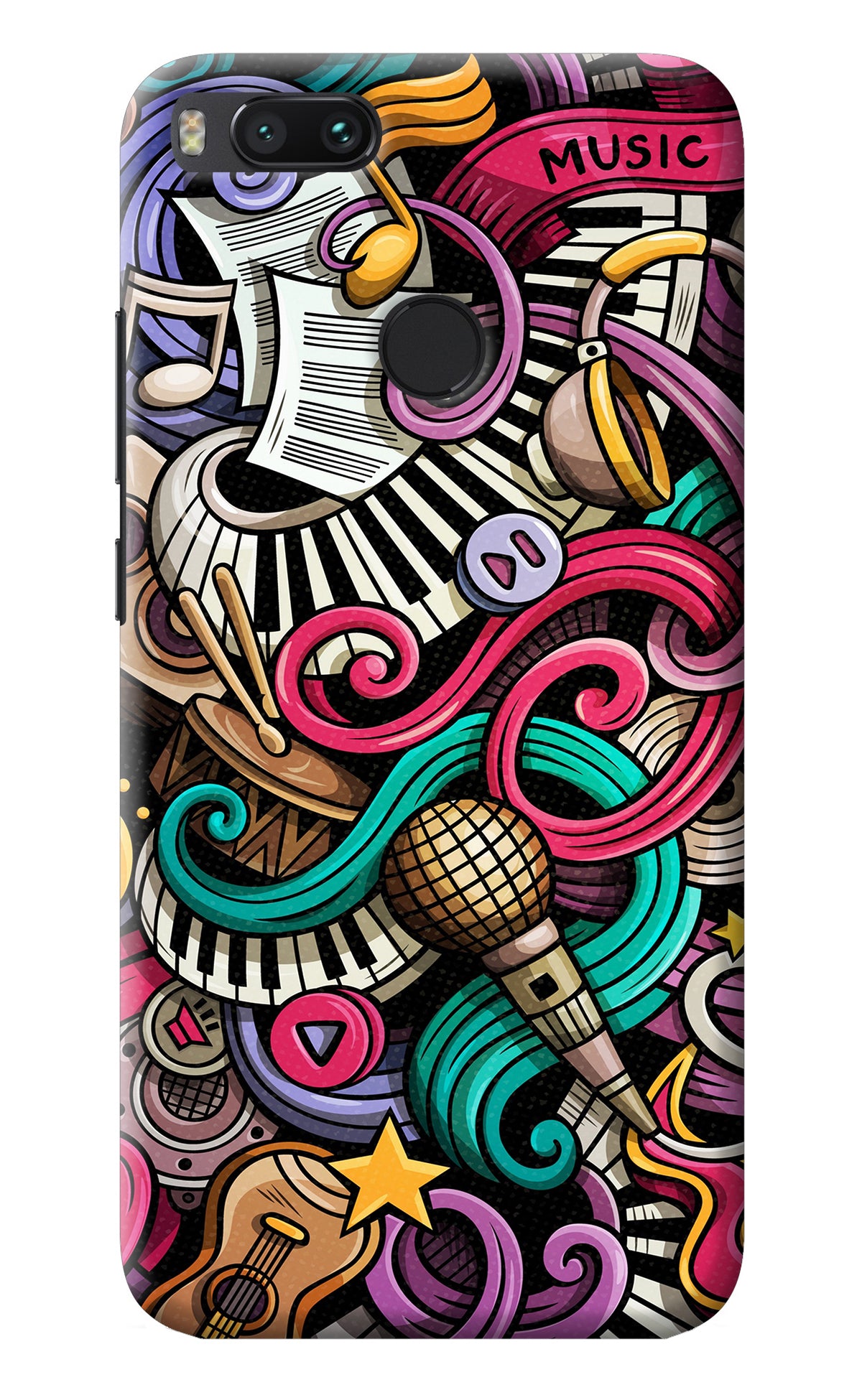 Music Abstract Mi A1 Back Cover