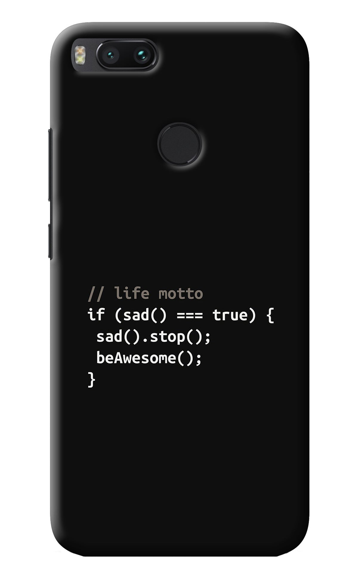 Life Motto Code Mi A1 Back Cover