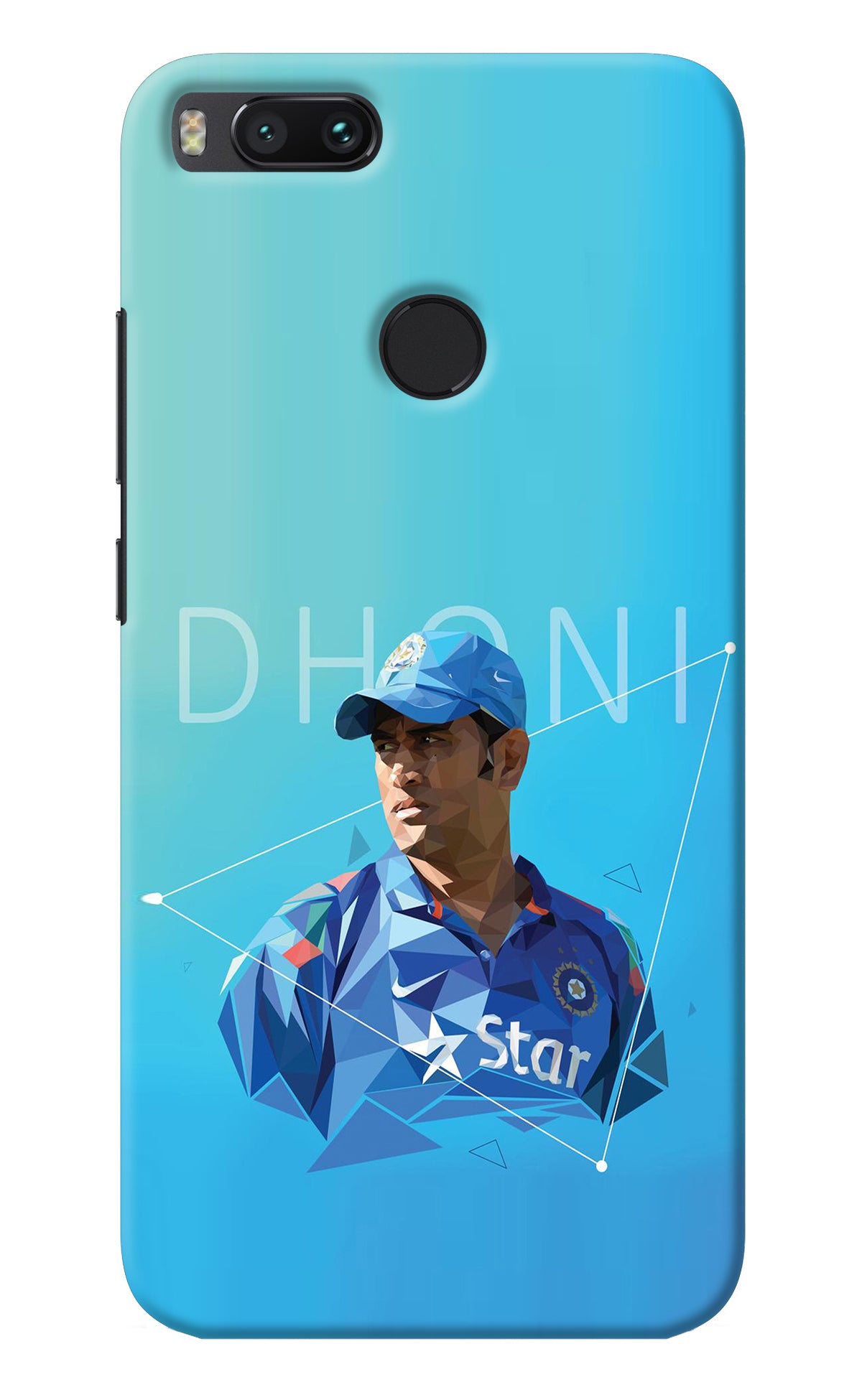 Dhoni Artwork Mi A1 Back Cover