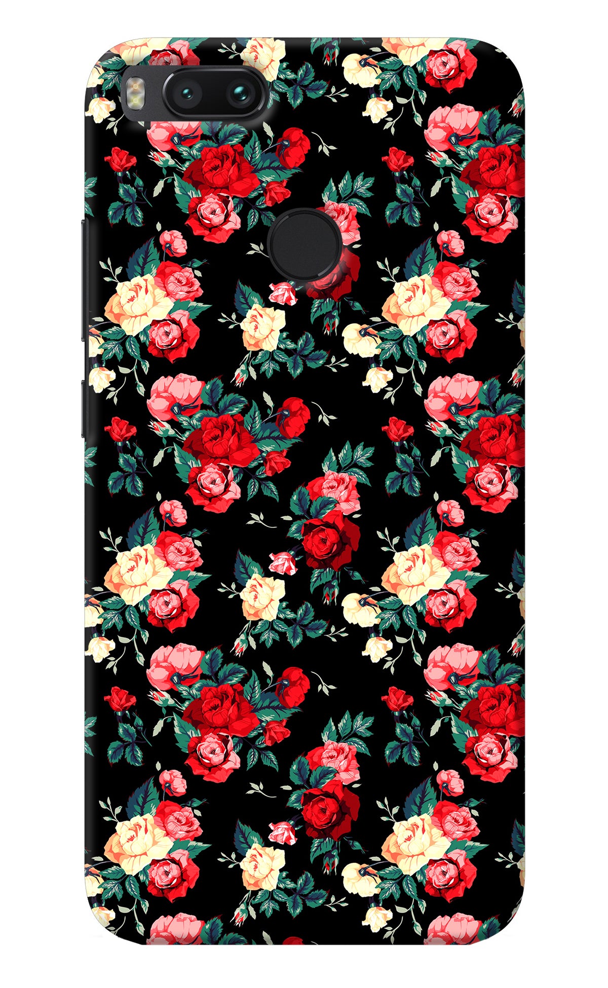 Rose Pattern Mi A1 Back Cover