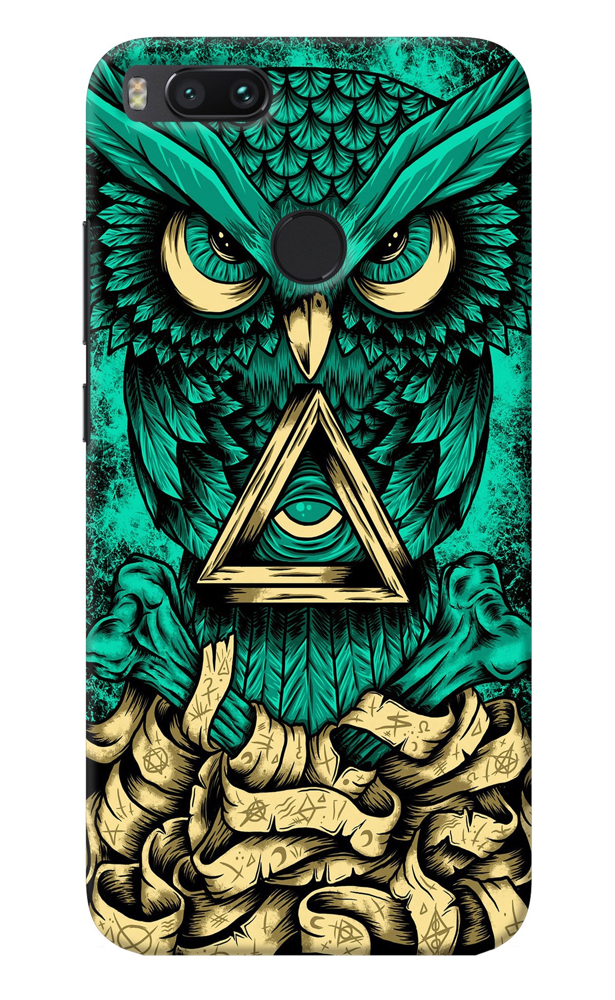 Green Owl Mi A1 Back Cover