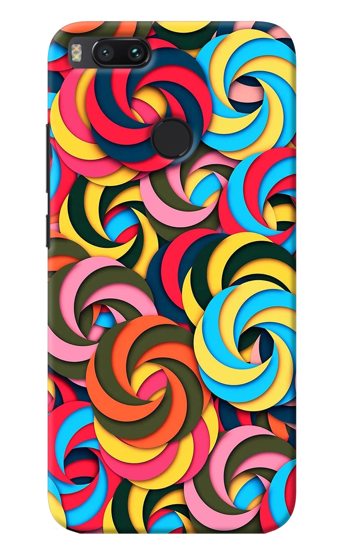 Spiral Pattern Mi A1 Back Cover