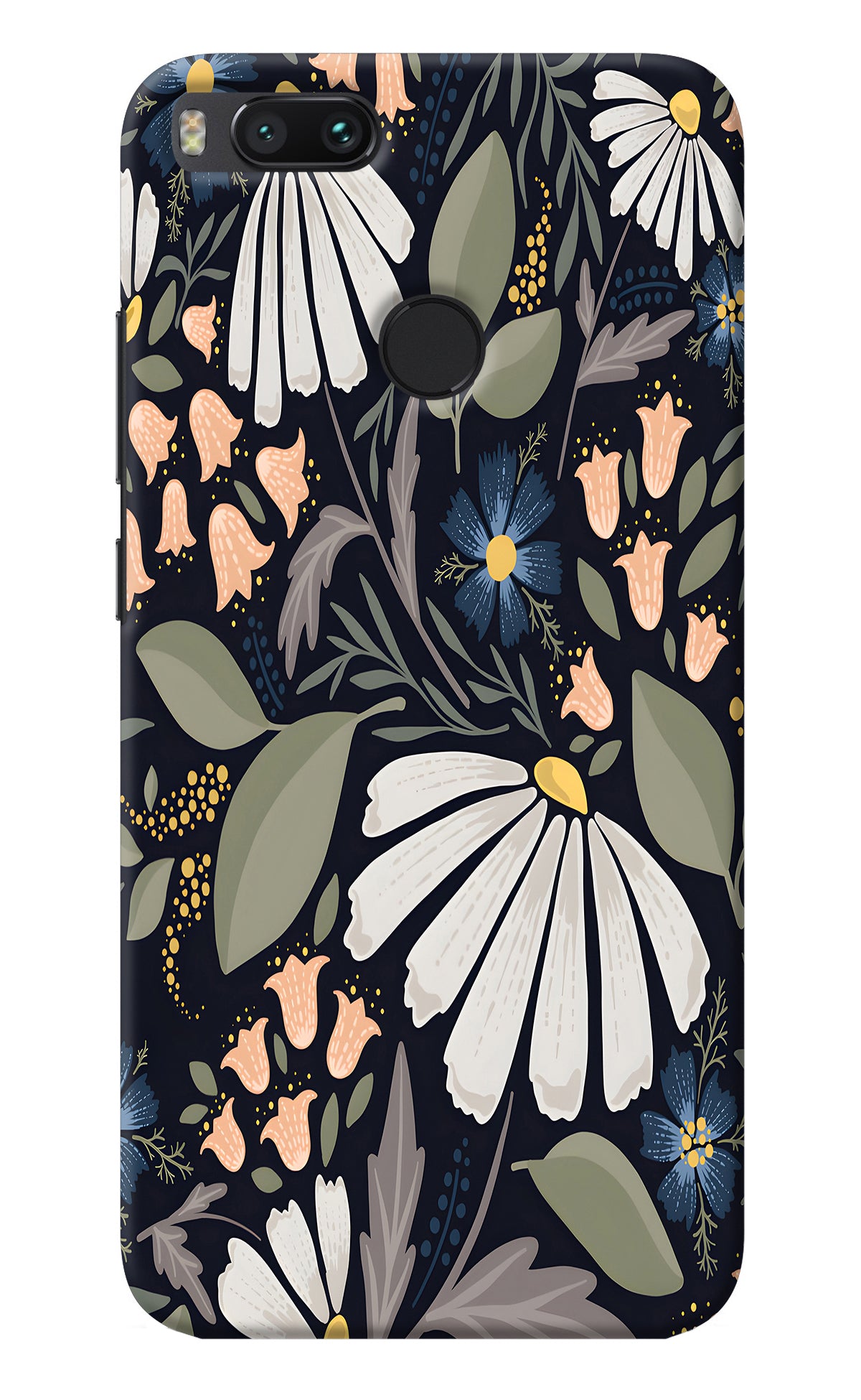 Flowers Art Mi A1 Back Cover