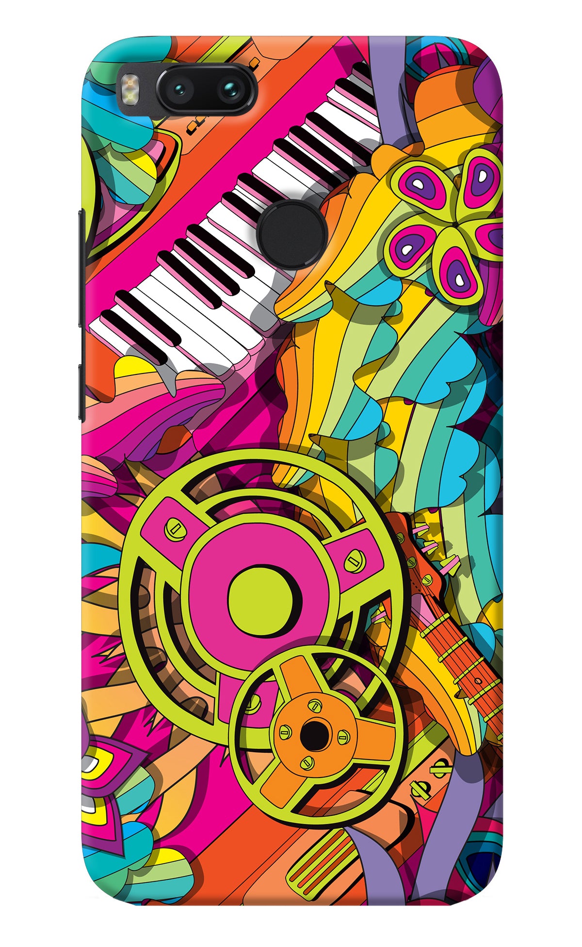 Music Doodle Mi A1 Back Cover