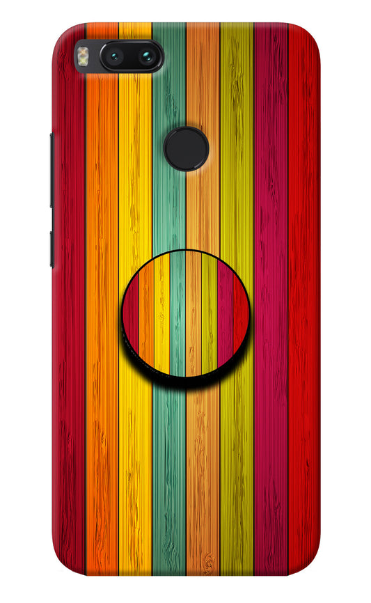 Multicolor Wooden Mi A1 Pop Case