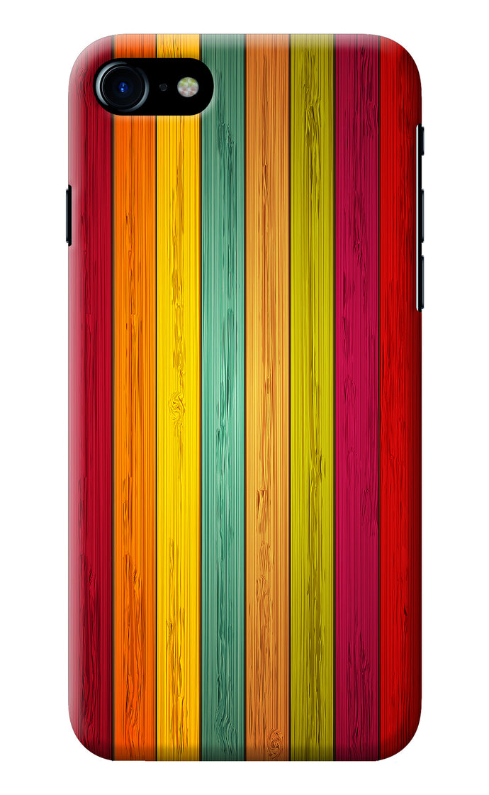 Multicolor Wooden iPhone 8/SE 2020 Back Cover