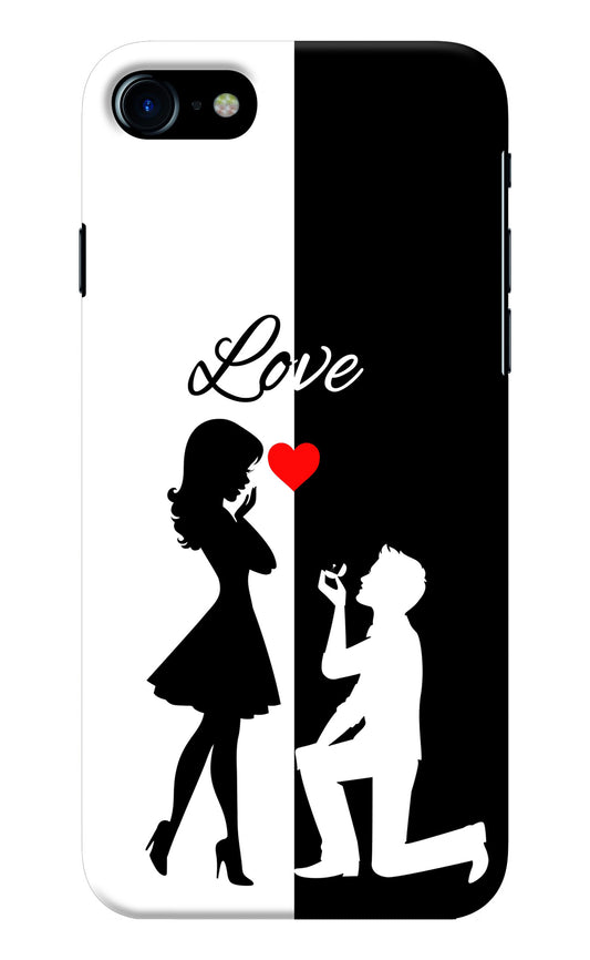Love Propose Black And White iPhone 8/SE 2020 Back Cover