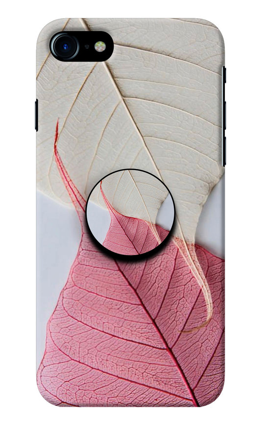 White Pink Leaf iPhone 8/SE 2020 Pop Case