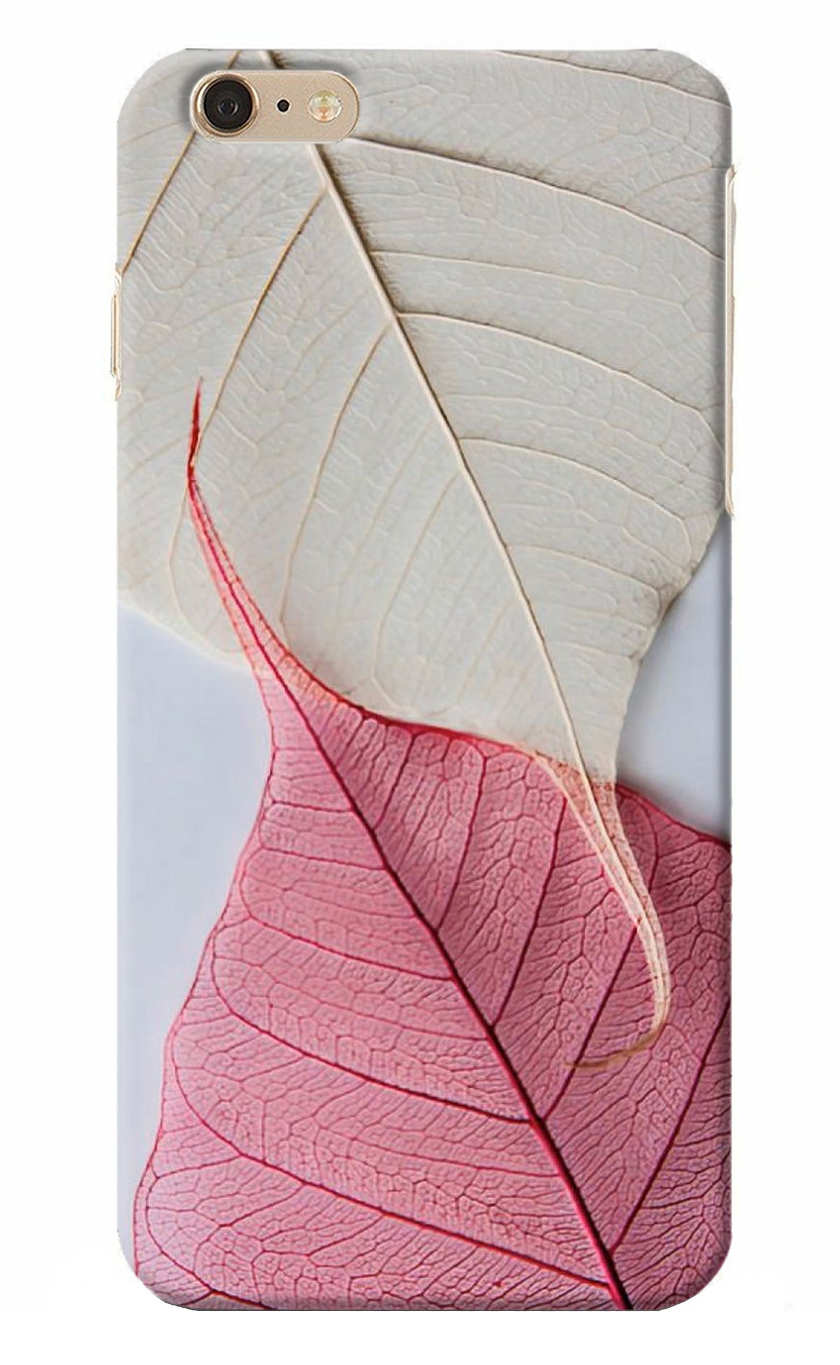 White Pink Leaf iPhone 6 Plus/6s Plus Back Cover