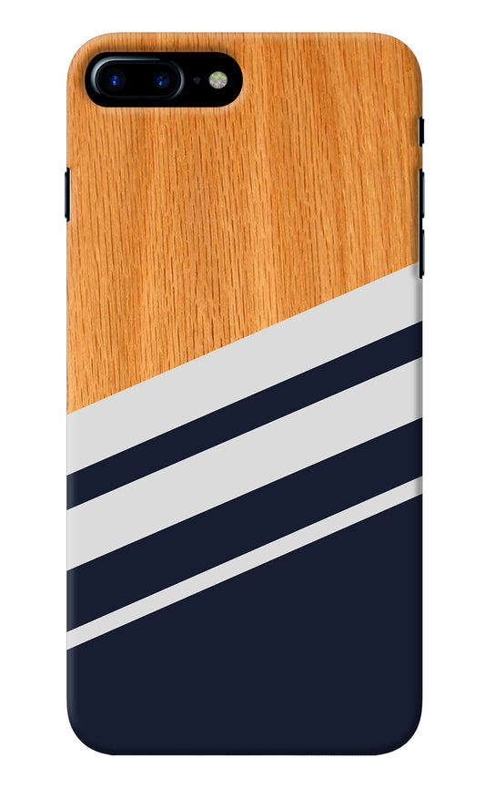 Blue and white wooden iPhone 7 Plus Back Cover