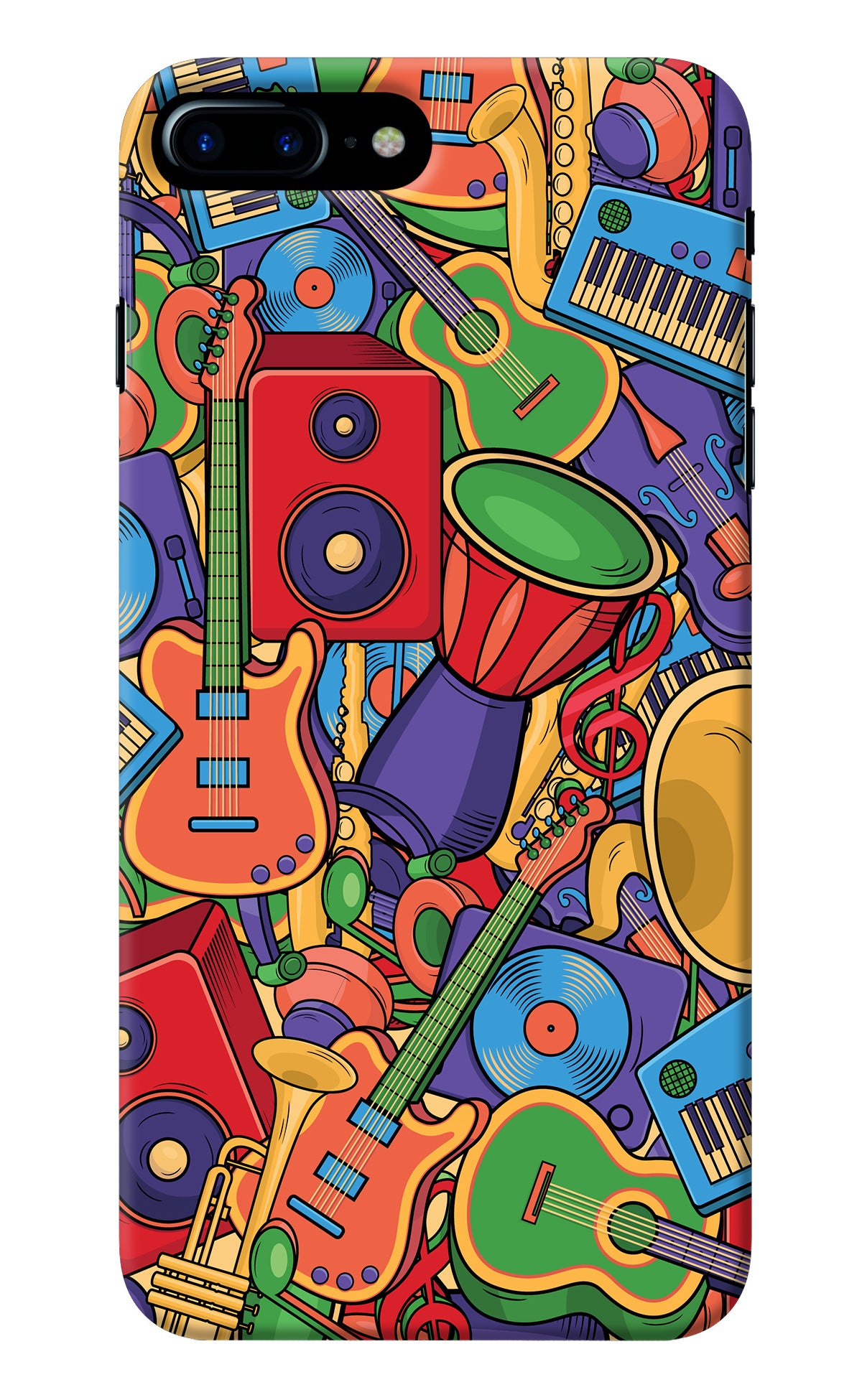 Music Instrument Doodle iPhone 7 Plus Back Cover