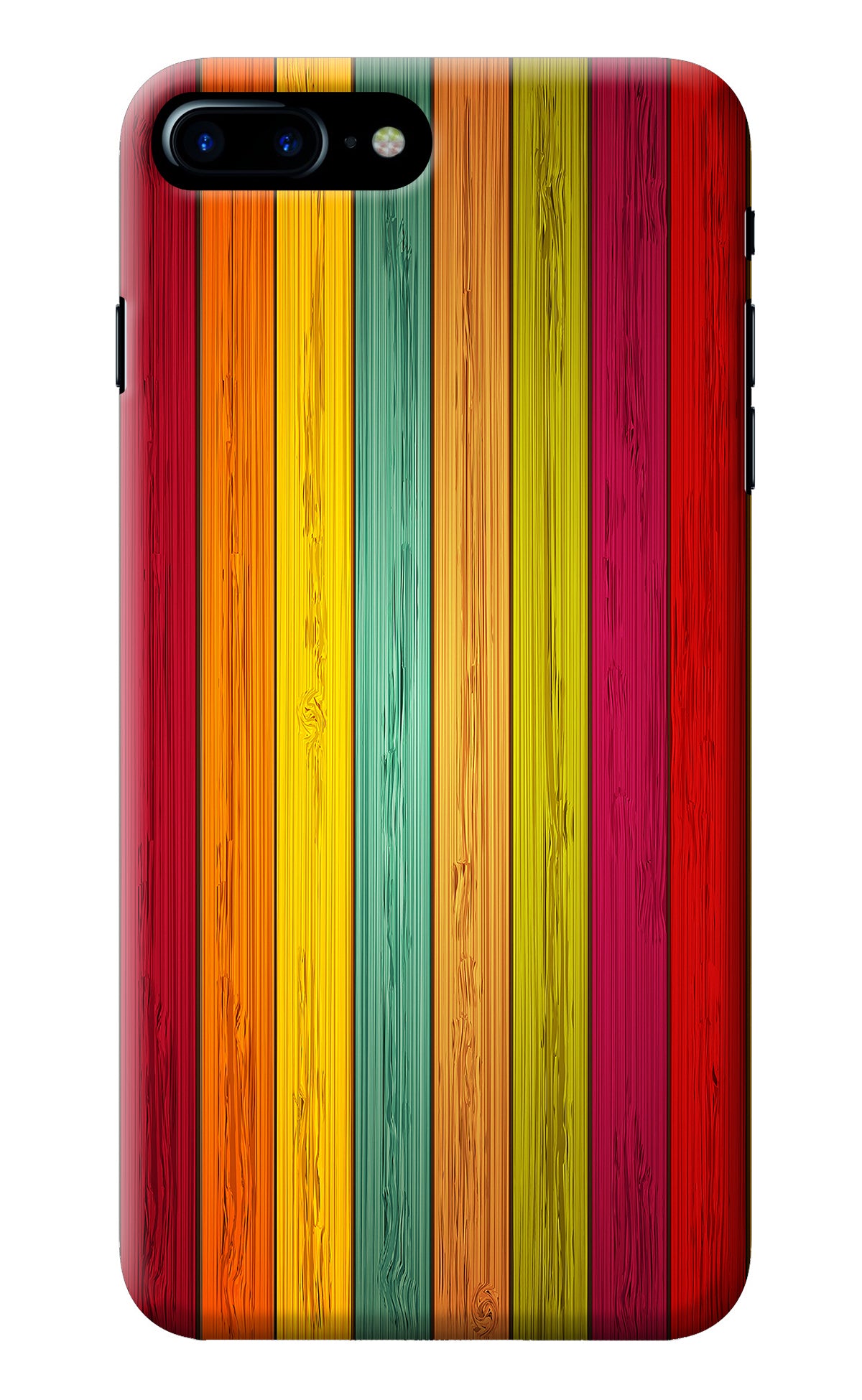 Multicolor Wooden iPhone 8 Plus Back Cover