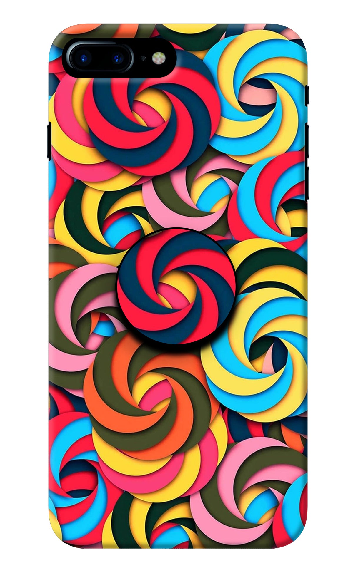 Spiral Pattern iPhone 8 Plus Pop Case