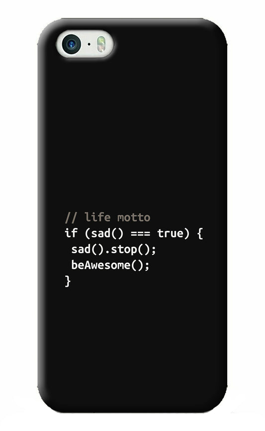 Life Motto Code iPhone 5/5s Back Cover