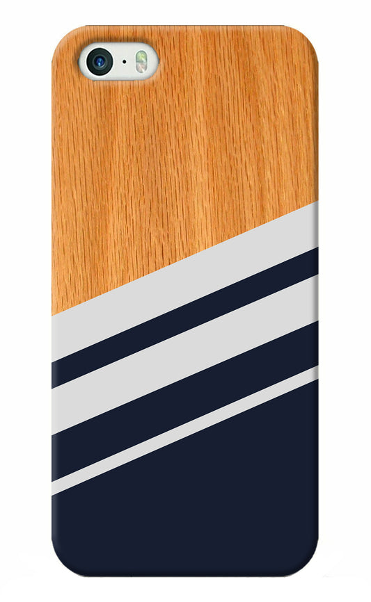 Blue and white wooden iPhone 5/5s Back Cover