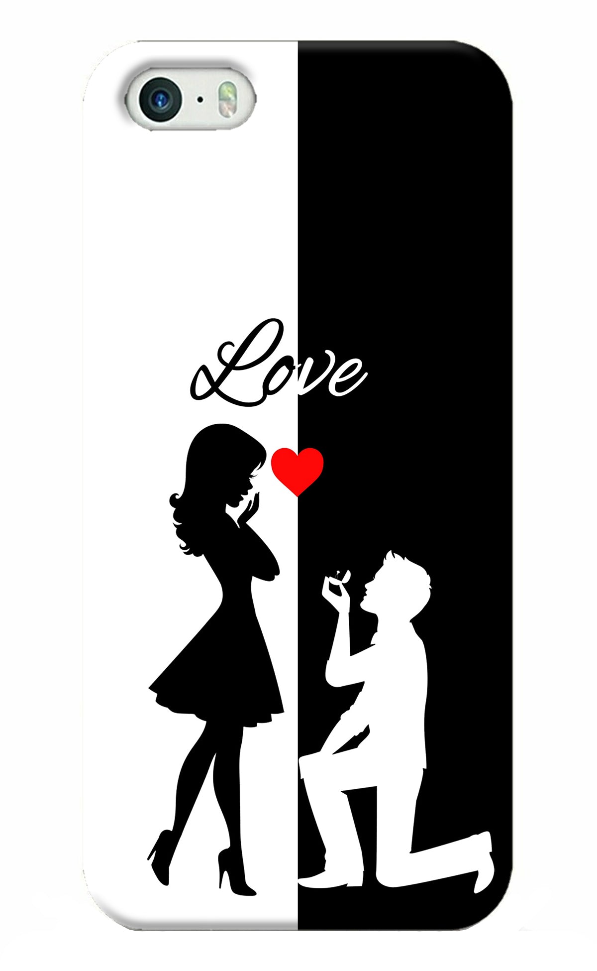 Love Propose Black And White iPhone 5/5s Back Cover