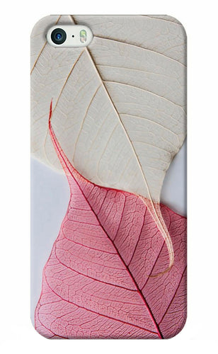 White Pink Leaf iPhone 5/5s Back Cover