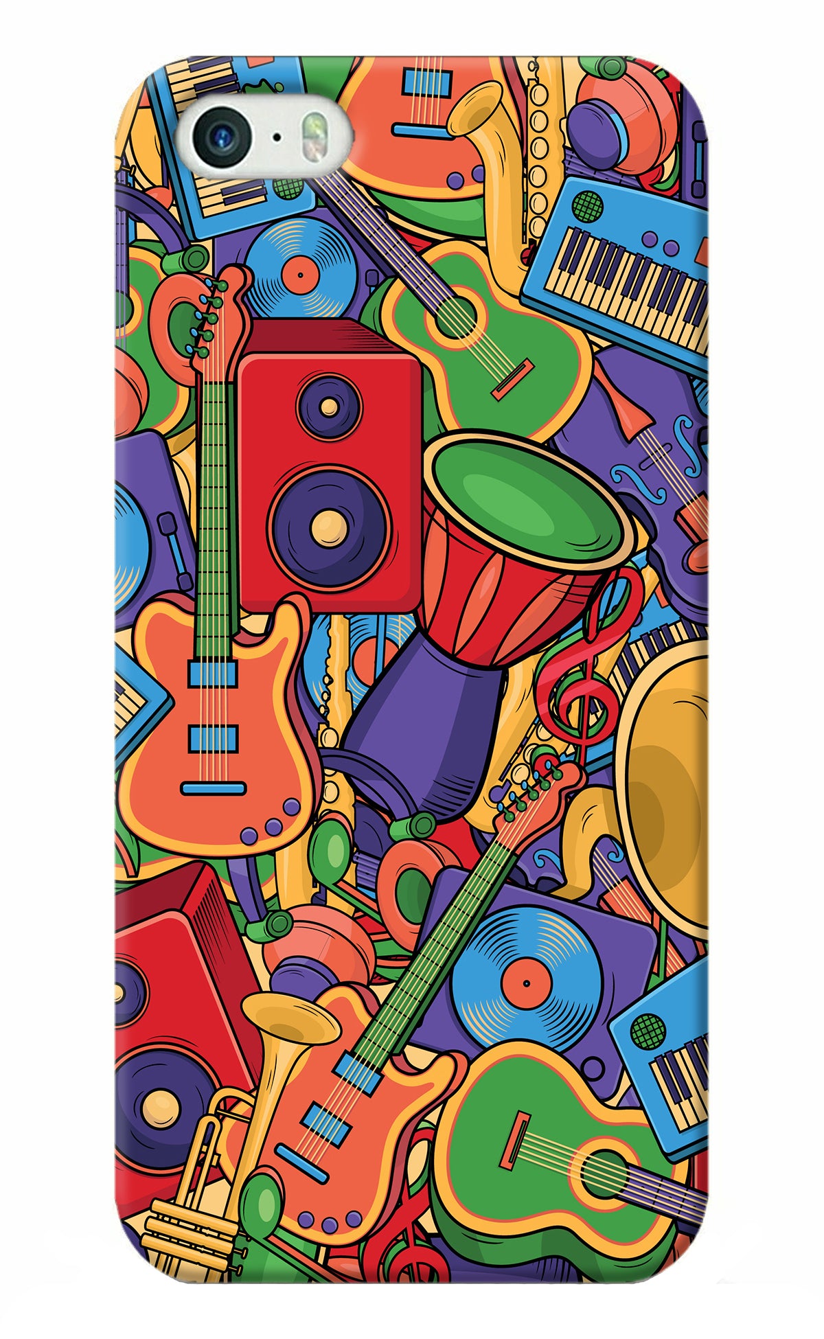 Music Instrument Doodle iPhone 5/5s Back Cover