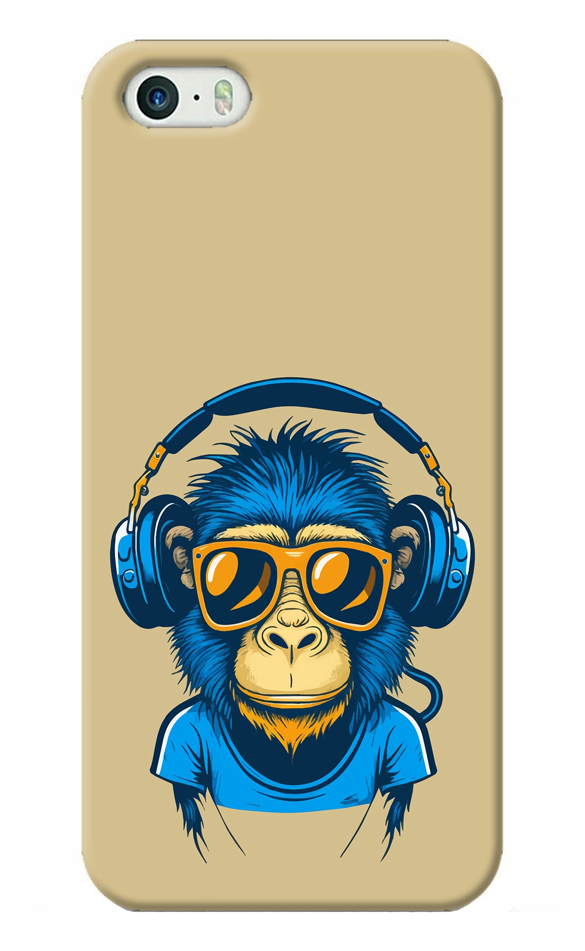 Monkey Headphone iPhone 5/5s Back Cover
