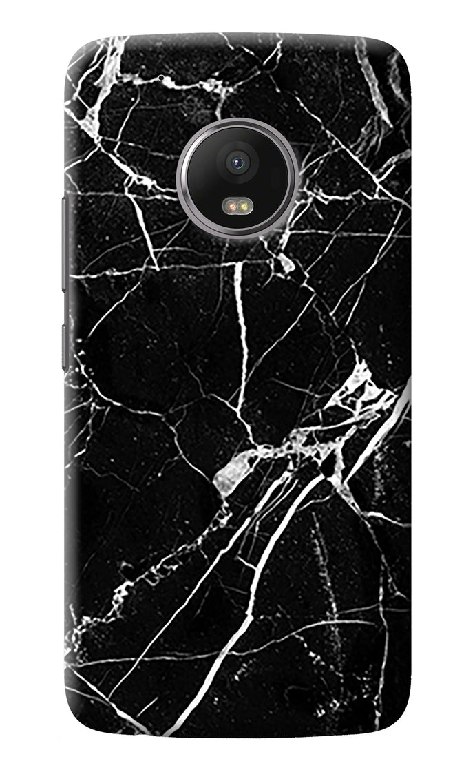 Black Marble Pattern Moto G5 plus Back Cover