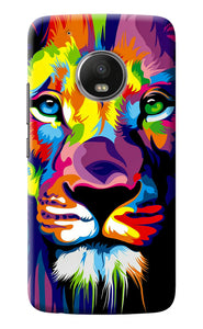 Lion Moto G5 plus Back Cover