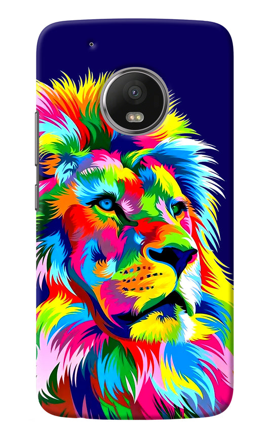 Vector Art Lion Moto G5 plus Back Cover