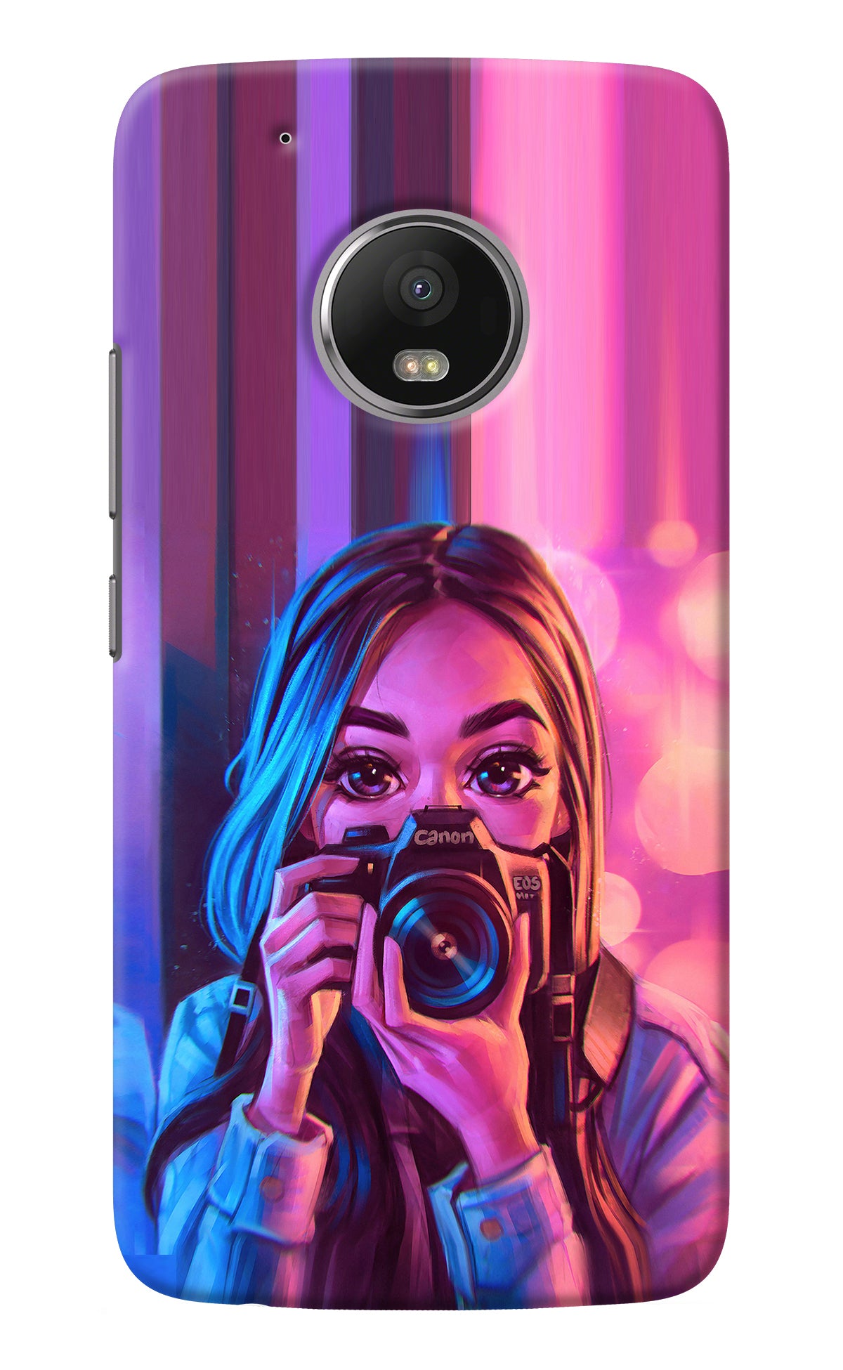 Girl Photographer Moto G5 plus Back Cover