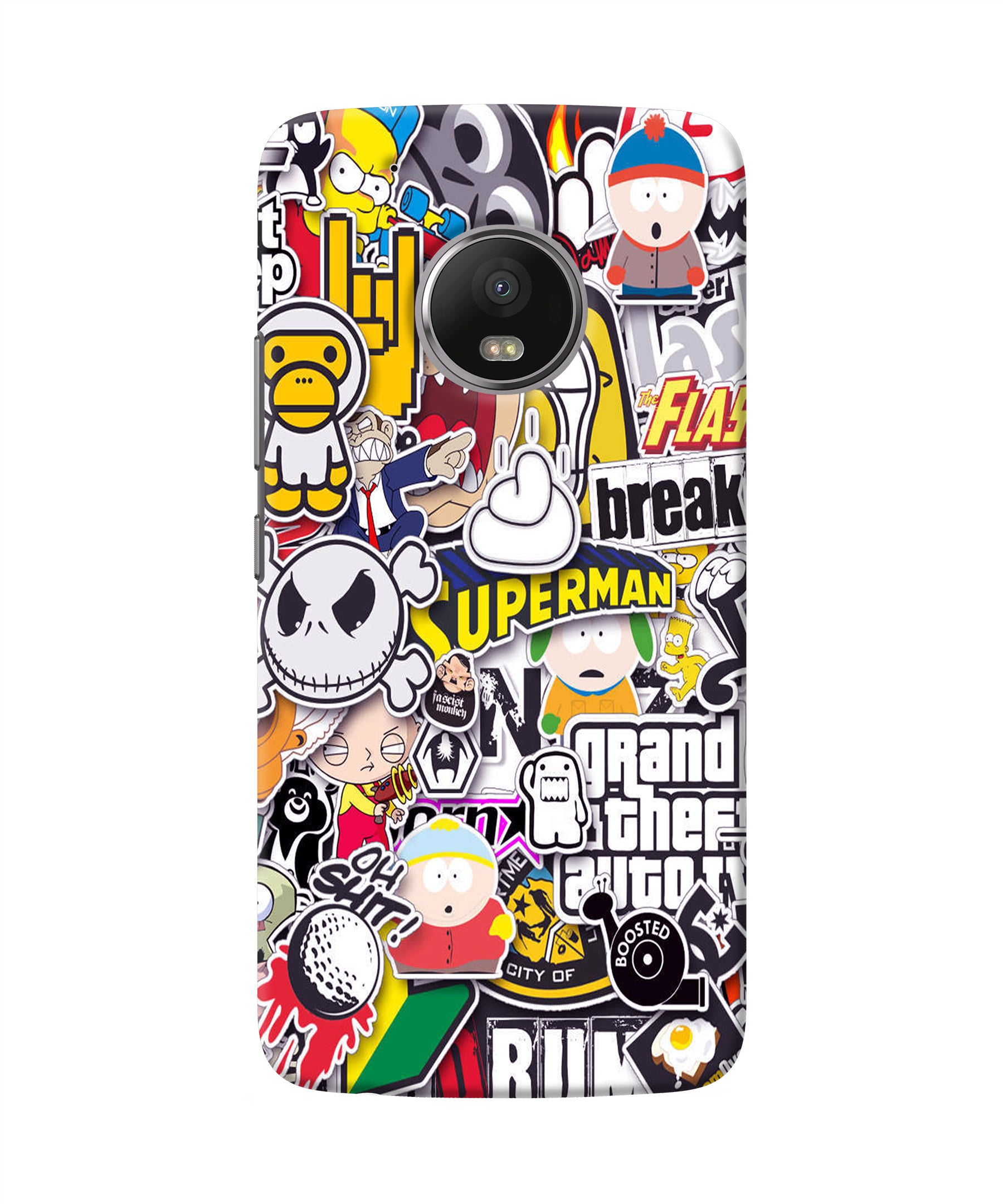 Sticker Bomb Moto G5 plus Back Cover