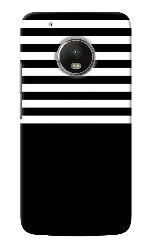 Black and White Print Moto G5 plus Back Cover