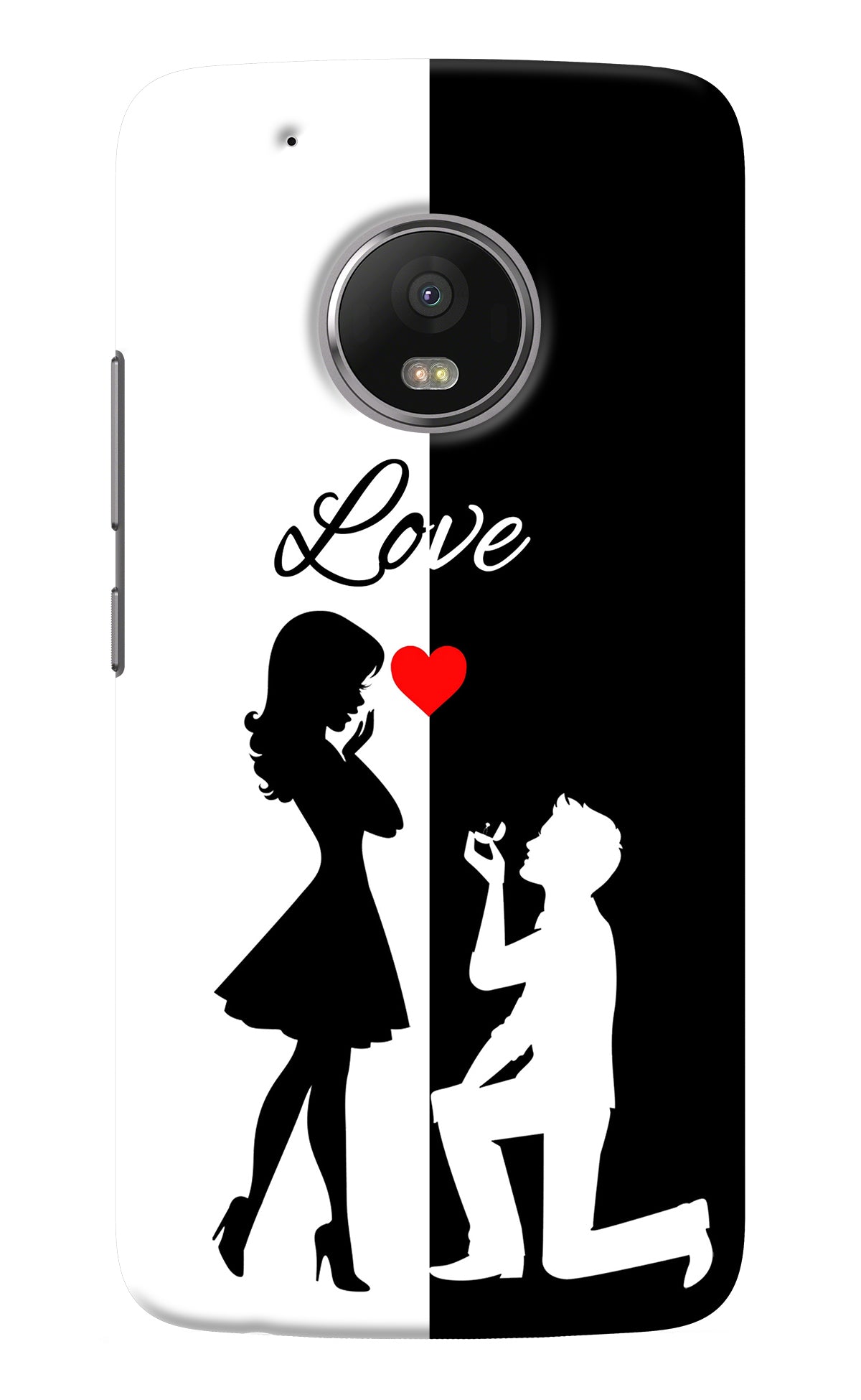 Love Propose Black And White Moto G5 plus Back Cover