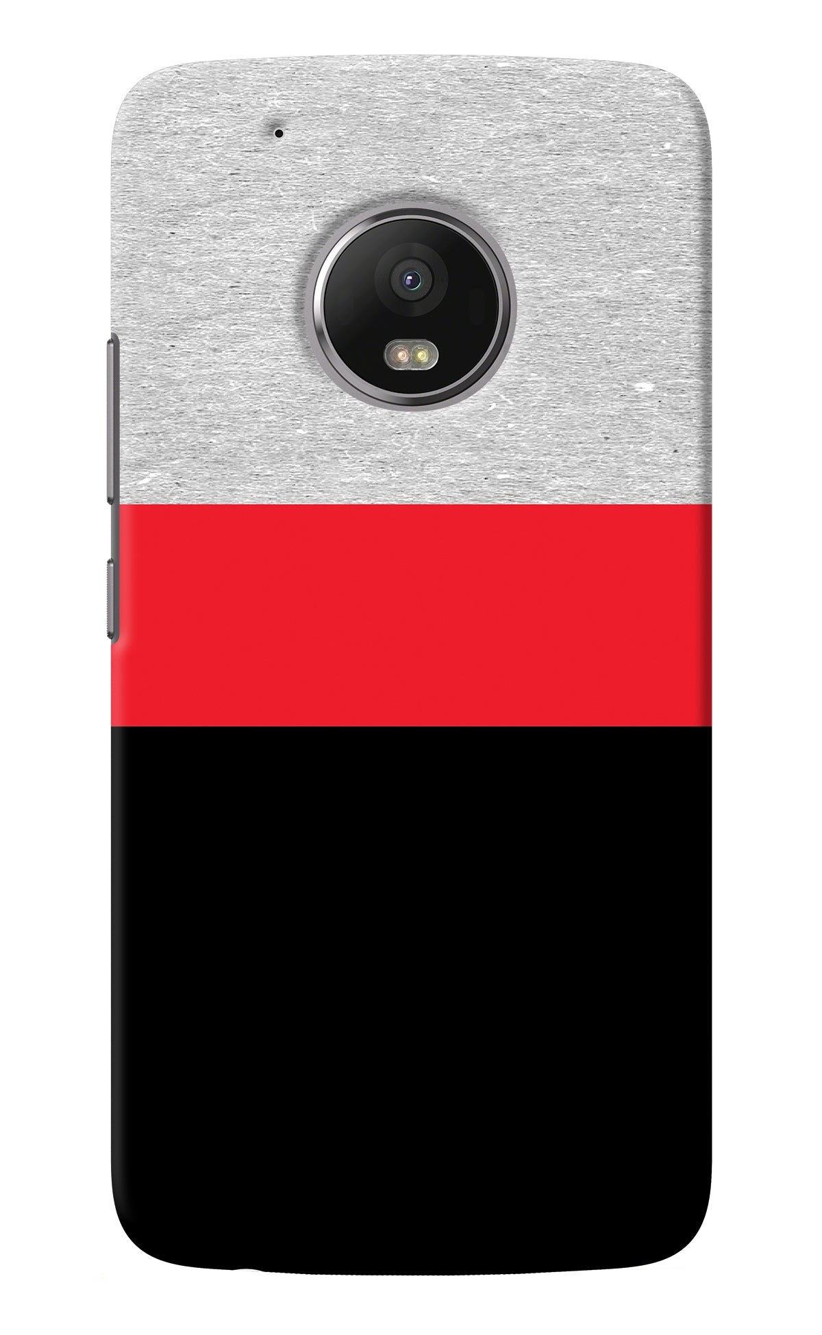 Tri Color Pattern Moto G5 plus Back Cover