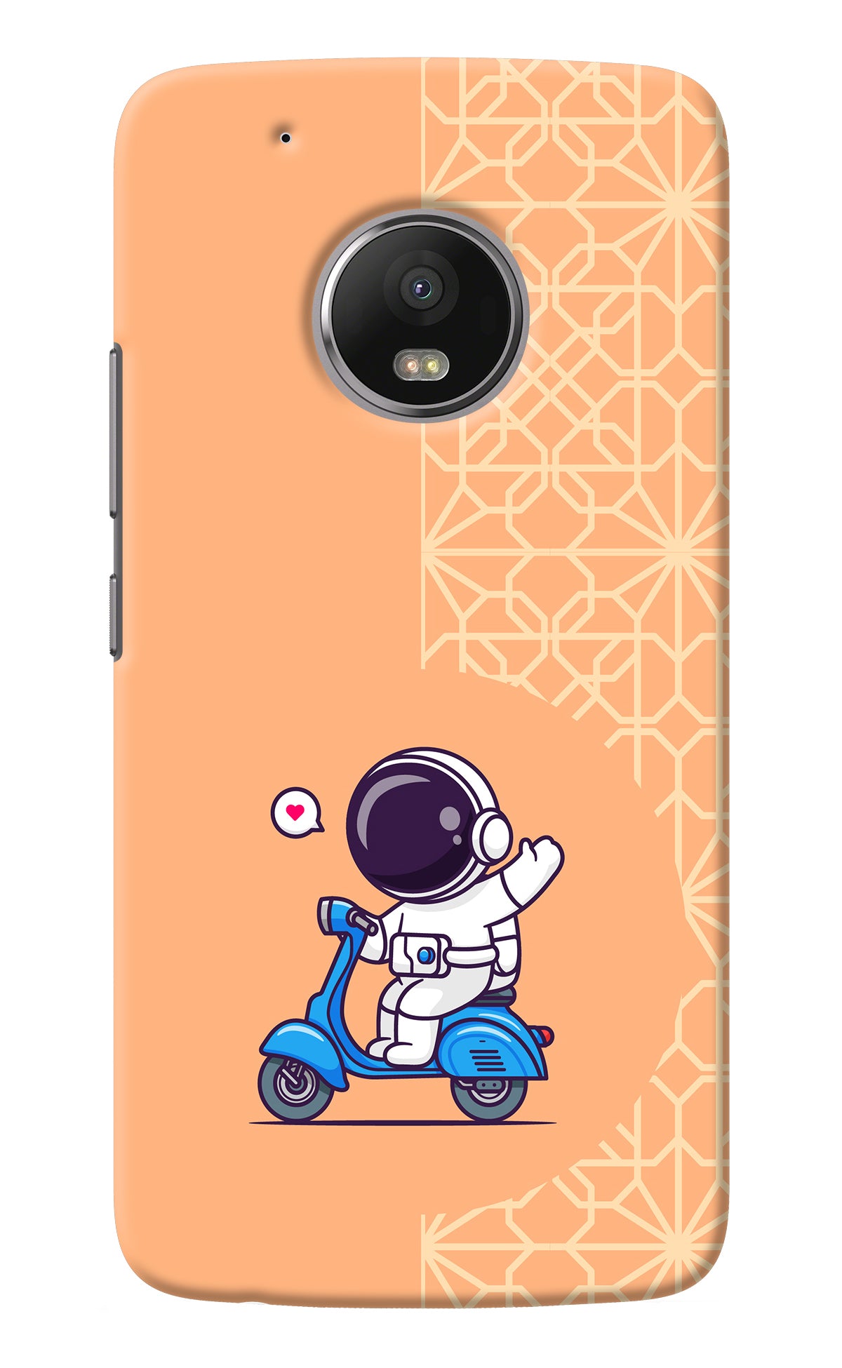 Cute Astronaut Riding Moto G5 plus Back Cover