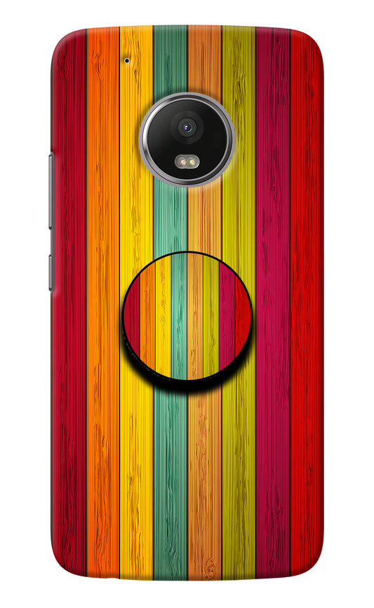 Multicolor Wooden Moto G5 plus Pop Case