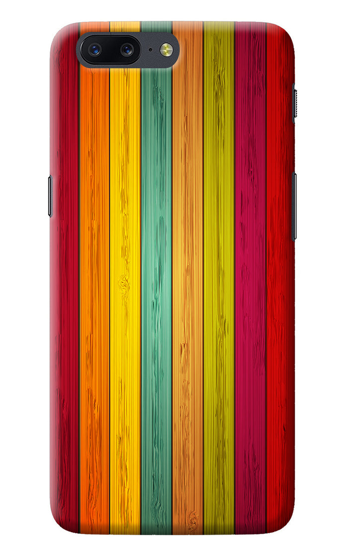 Multicolor Wooden Oneplus 5 Back Cover