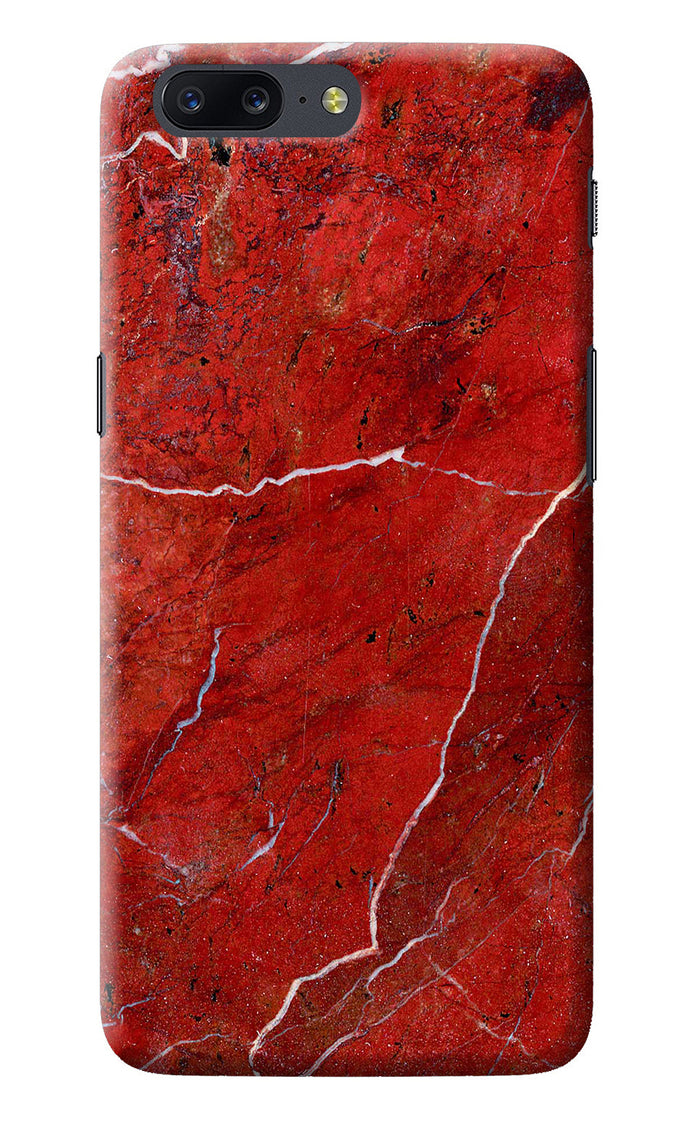 Red Marble Design Oneplus 5 Back Cover