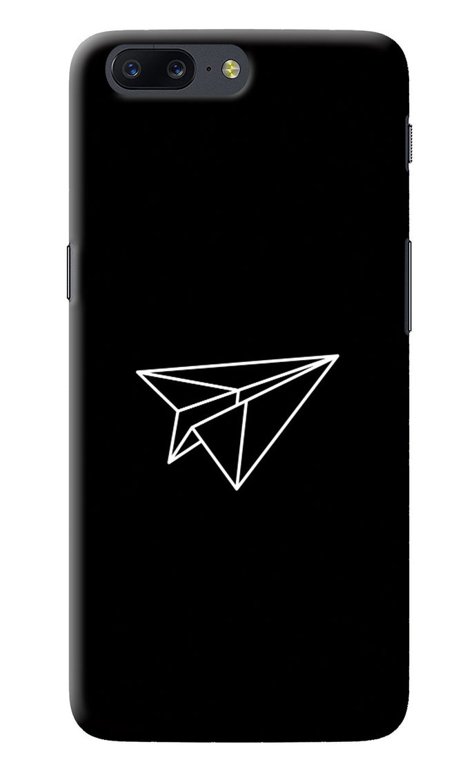 Paper Plane White Oneplus 5 Back Cover