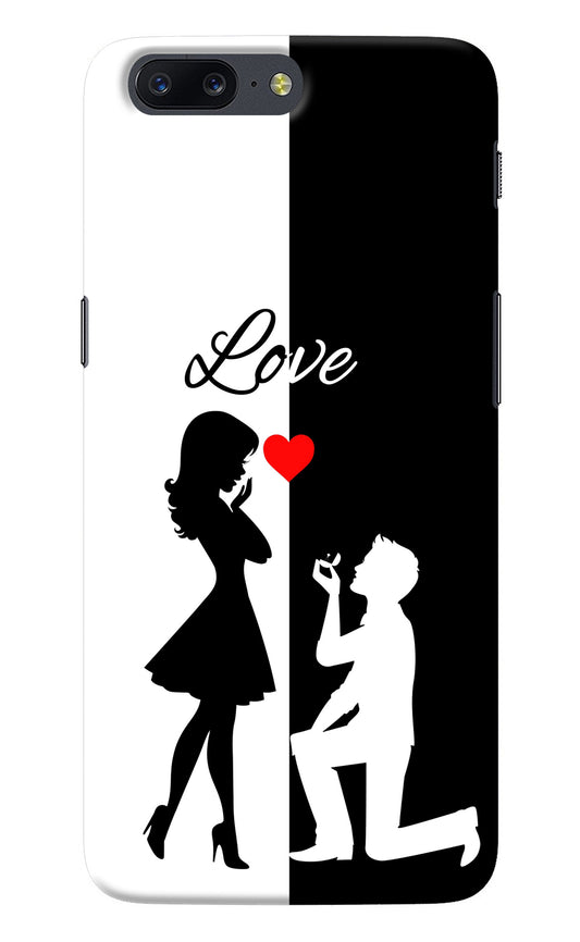 Love Propose Black And White Oneplus 5 Back Cover