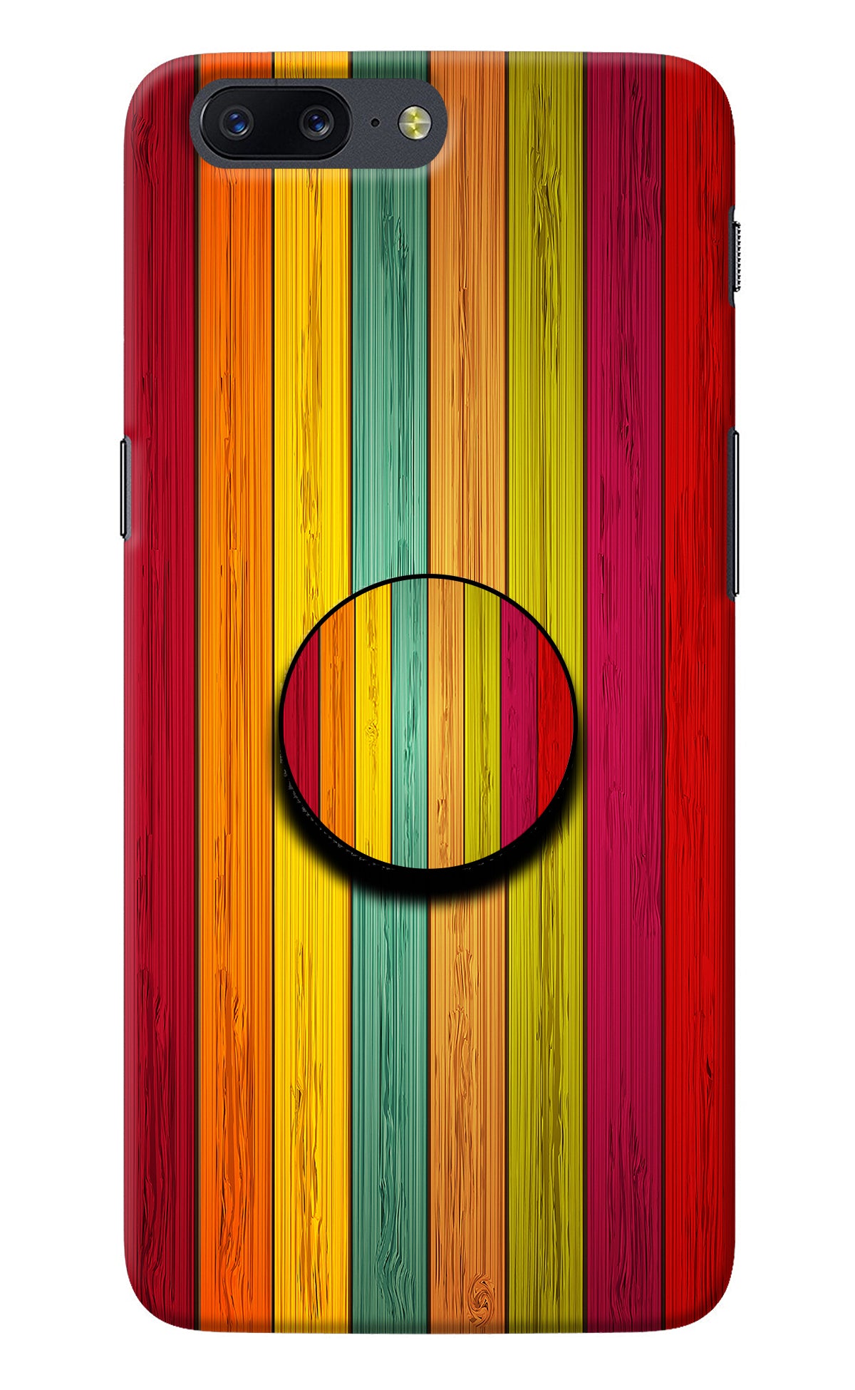 Multicolor Wooden Oneplus 5 Pop Case