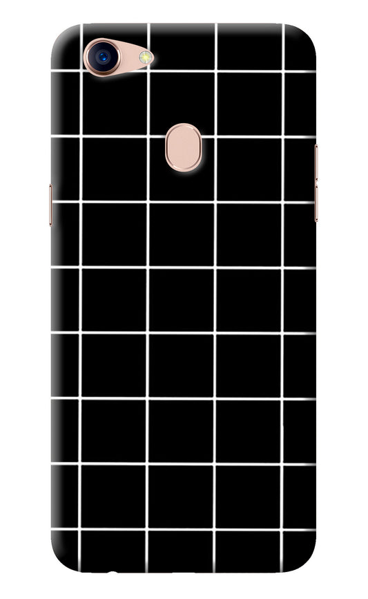 White Grid Oppo F5 Back Cover