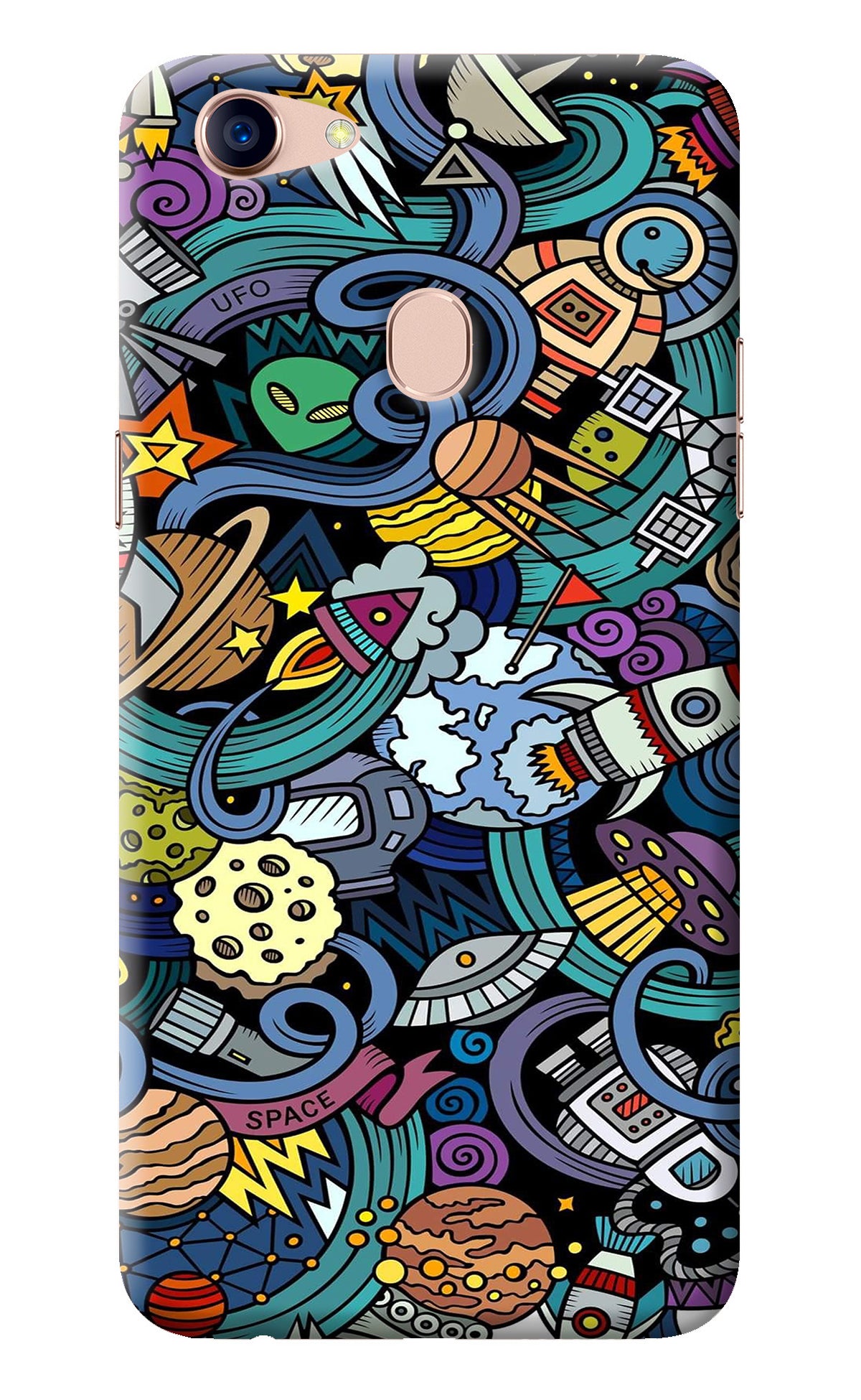 Space Abstract Oppo F5 Back Cover