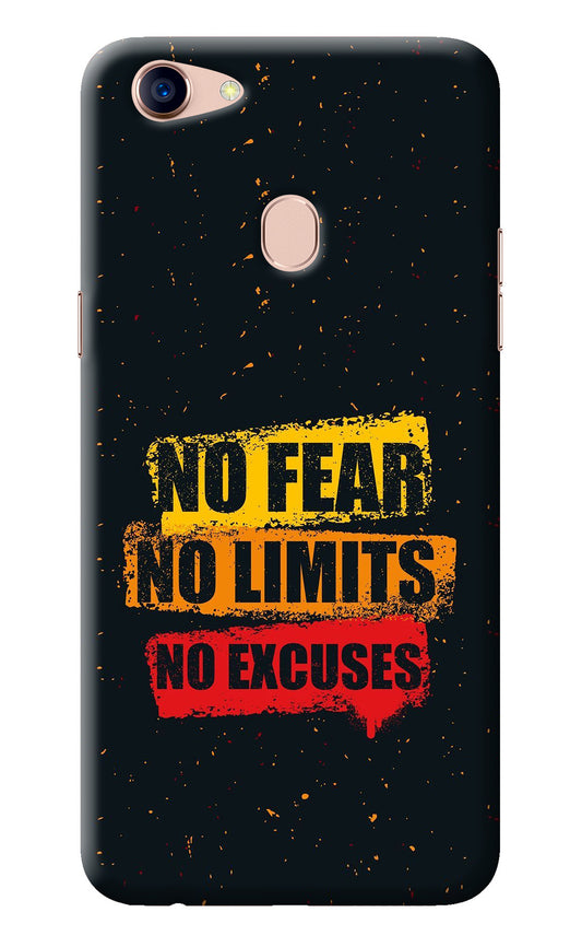 No Fear No Limits No Excuse Oppo F5 Back Cover