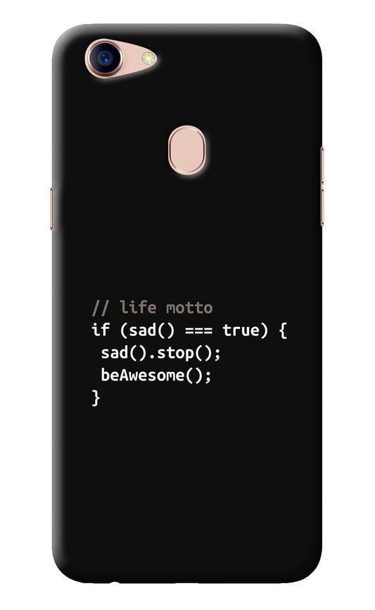 Life Motto Code Oppo F5 Back Cover