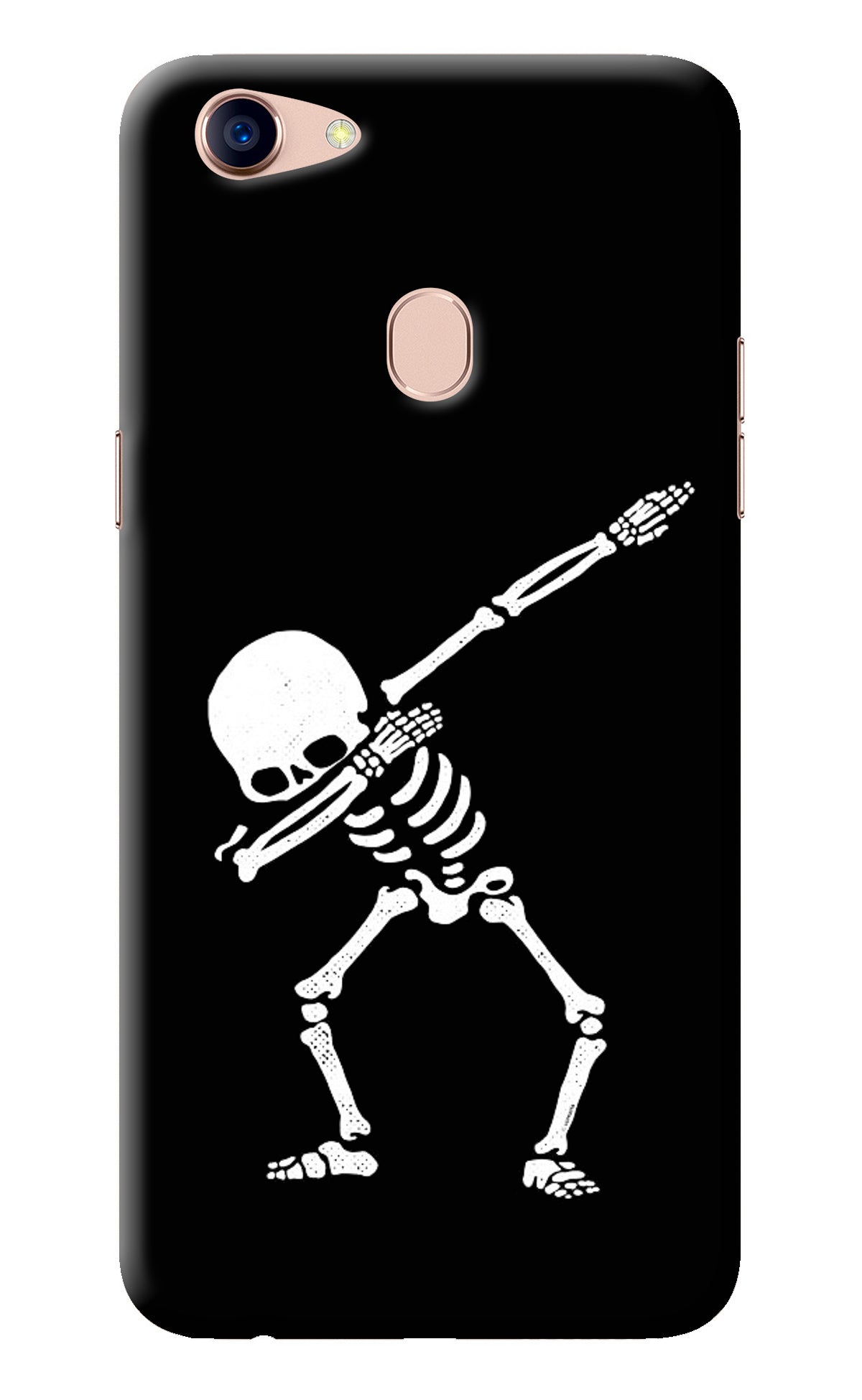Dabbing Skeleton Art Oppo F5 Back Cover