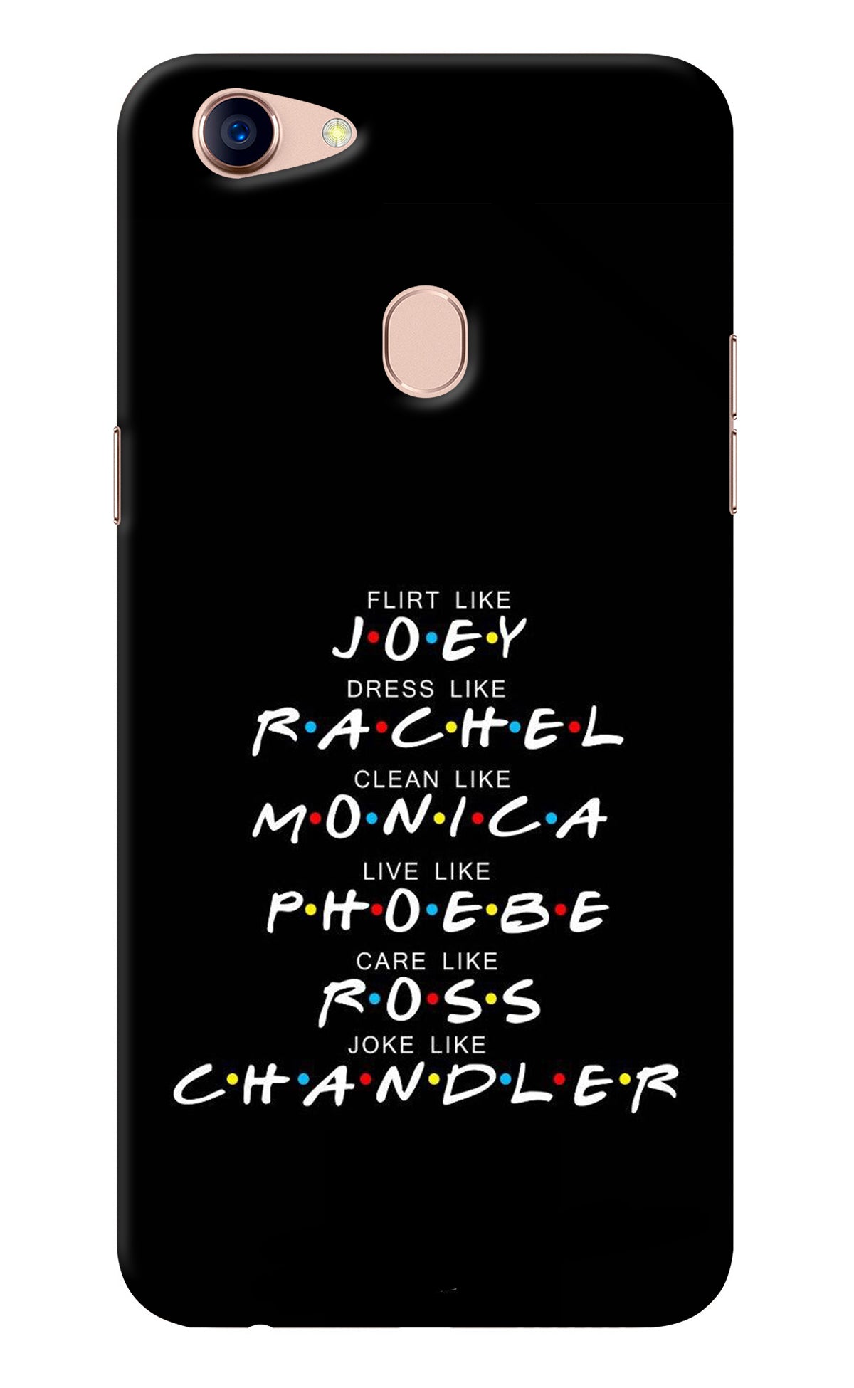 FRIENDS Character Oppo F5 Back Cover