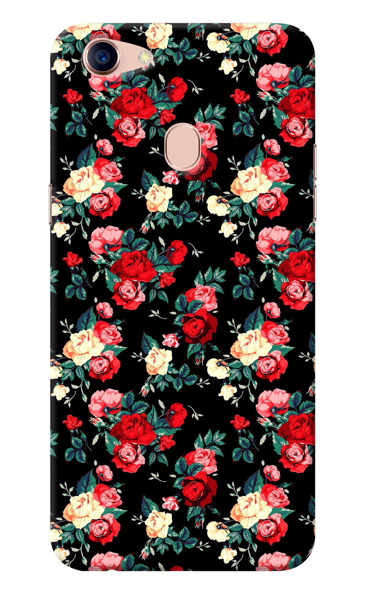 Rose Pattern Oppo F5 Back Cover