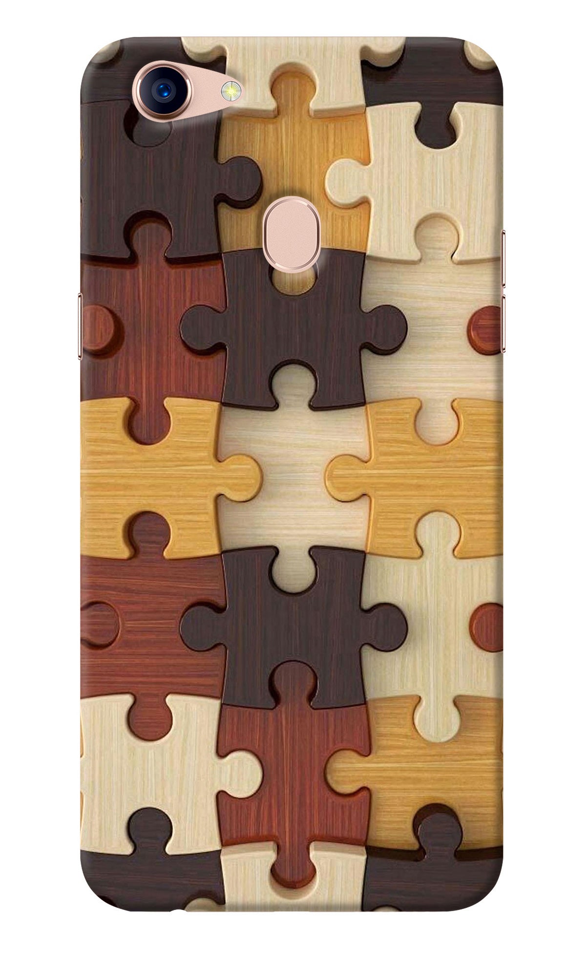 Wooden Puzzle Oppo F5 Back Cover