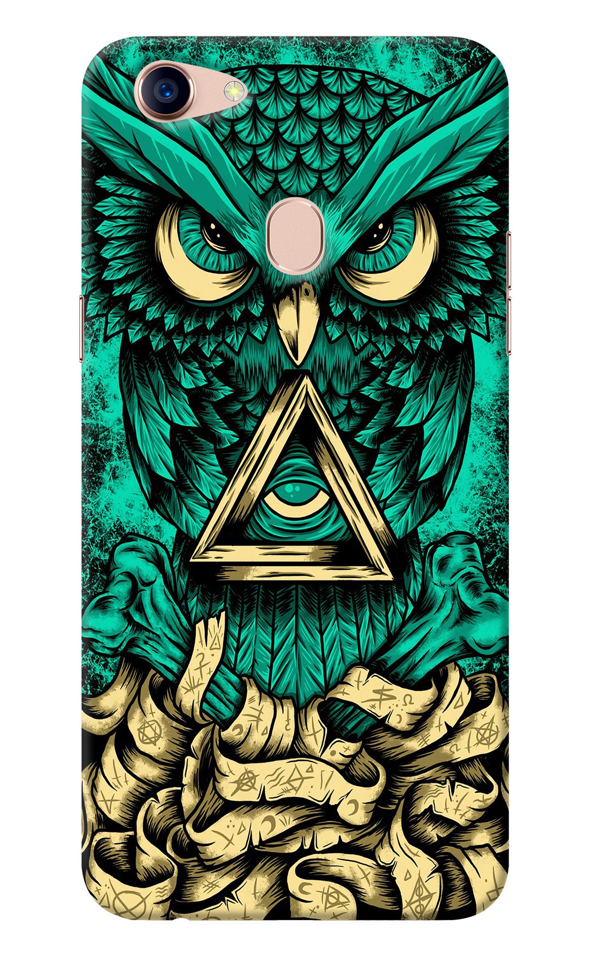 Green Owl Oppo F5 Back Cover