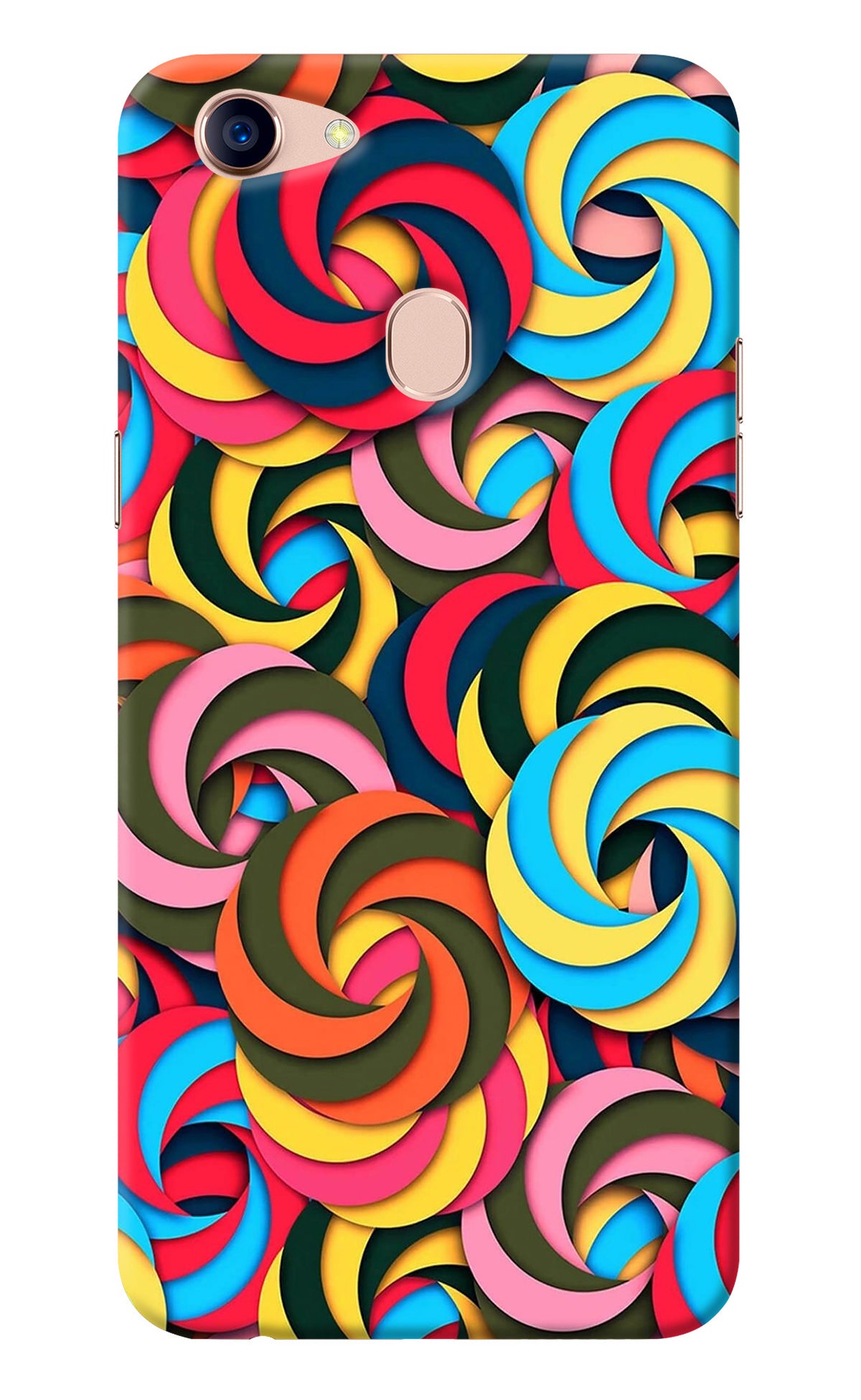 Spiral Pattern Oppo F5 Back Cover